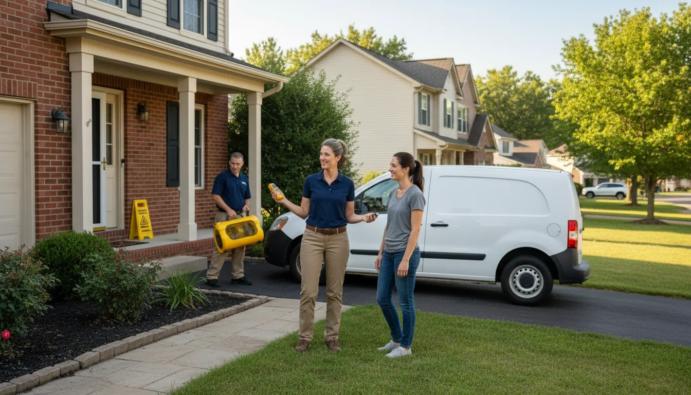 Water restoration image for Dehumidification And Cleanup Services in Nebo, KY